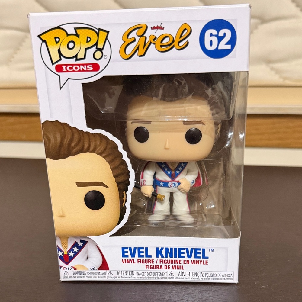 Funko Pop! Icons Evel Knievel Action Figure - White and Blue